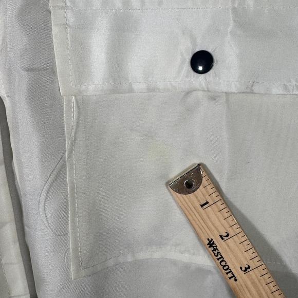 Vintage Atlas Textiles Jacket Mens L White Ford Mustang Mach 1 Racing *FLAWS - Picture 6 of 13